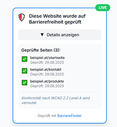BarriereFinder — Widget