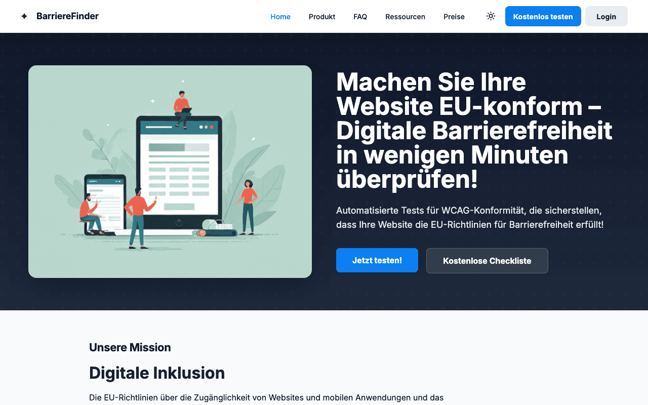 BarriereFinder — Startseite